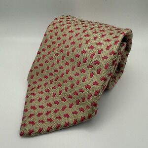 Charvet Made France Silk‎ Tie Gold Pattern